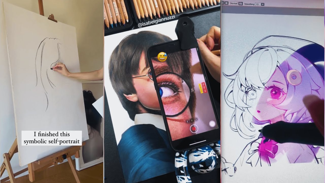 😍Art drawing tiktok compilations ~ Drawing tiktok #40