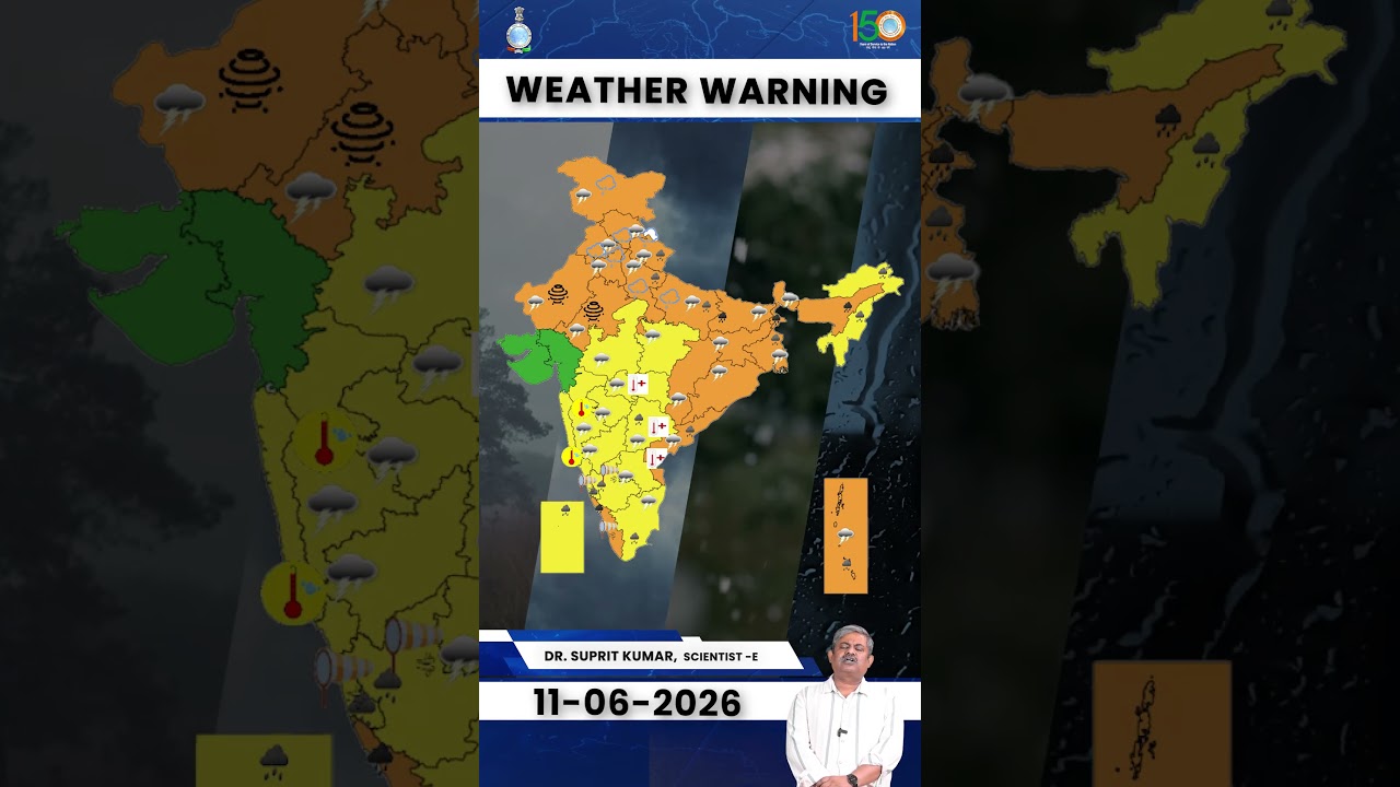 Weather Warning for 11th June, 2026 #weatherwarnings #shortvideo #youtubeshorts #shortsvideo #shorts