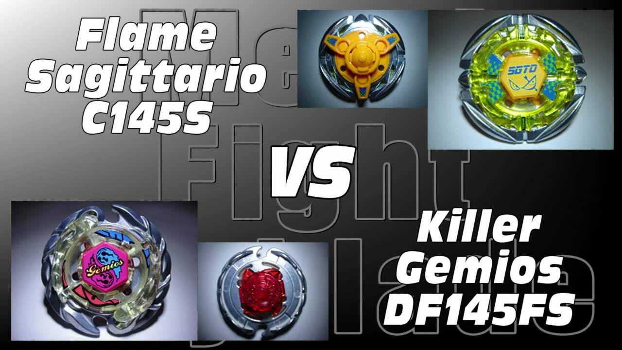 Flame Sagittario C145S VS Killer Gemios DF145FS - AMVBB Beyblade Battle