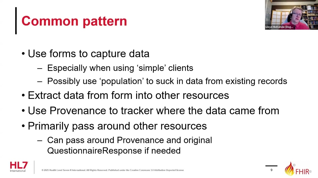FHIR questionnaires and maps (Lloyd McKenzie, Chief Standards Officer, Dogwood Health Consulting)