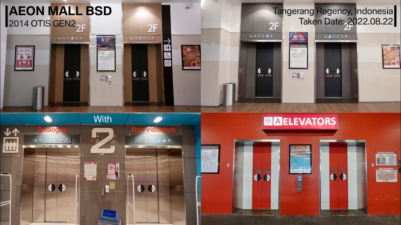 Elevator Tour at AEON Mall BSD City : OTIS Gen2 Traction Elevators