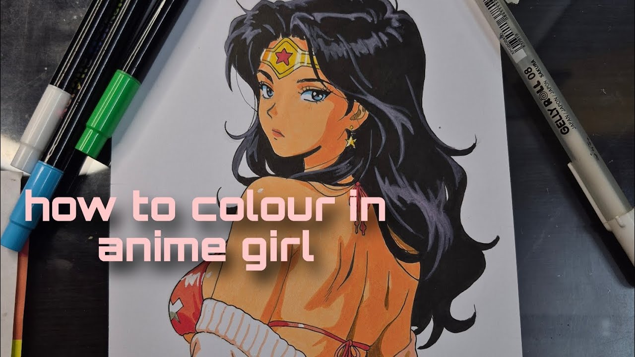 How to colour in Anime girl 