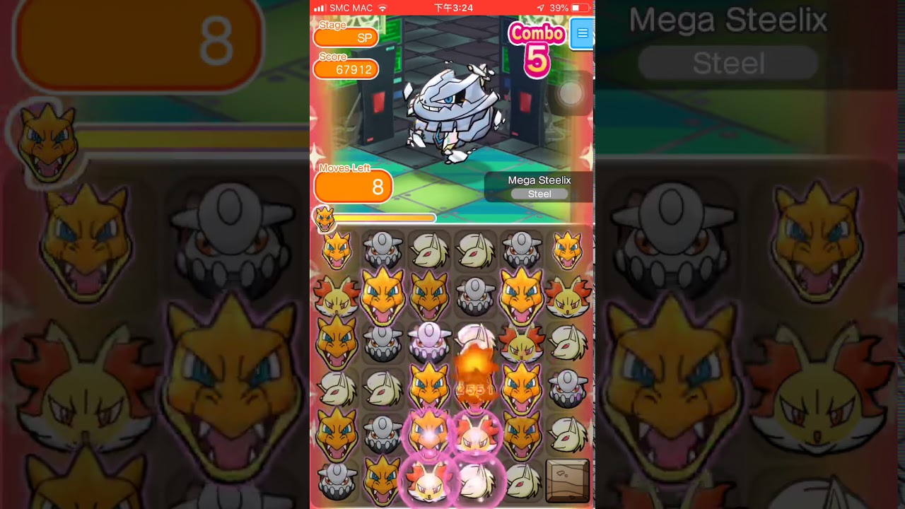 Pokemon shuffle competitive stage mega steelix high score 169180