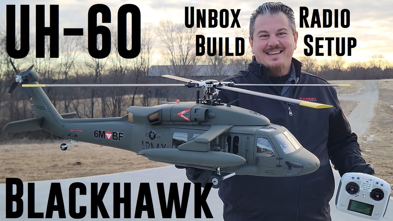 FlishRC - UH-60 Black Hawk - RTF 500 Class - Unbox, Build, & Radio Setup