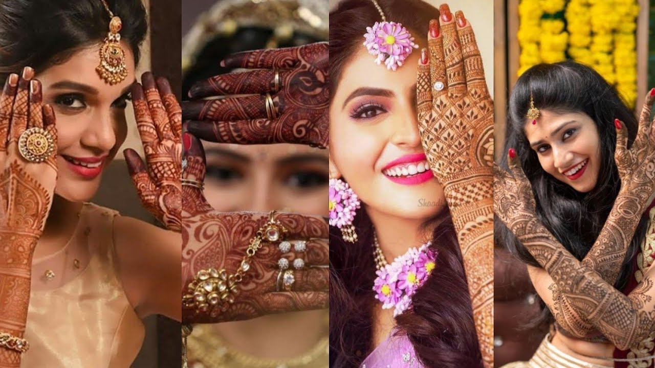 Selfie Pose With Mehandi / Photo Poses For Girls With Mehandi / Mehandi Photo Poses