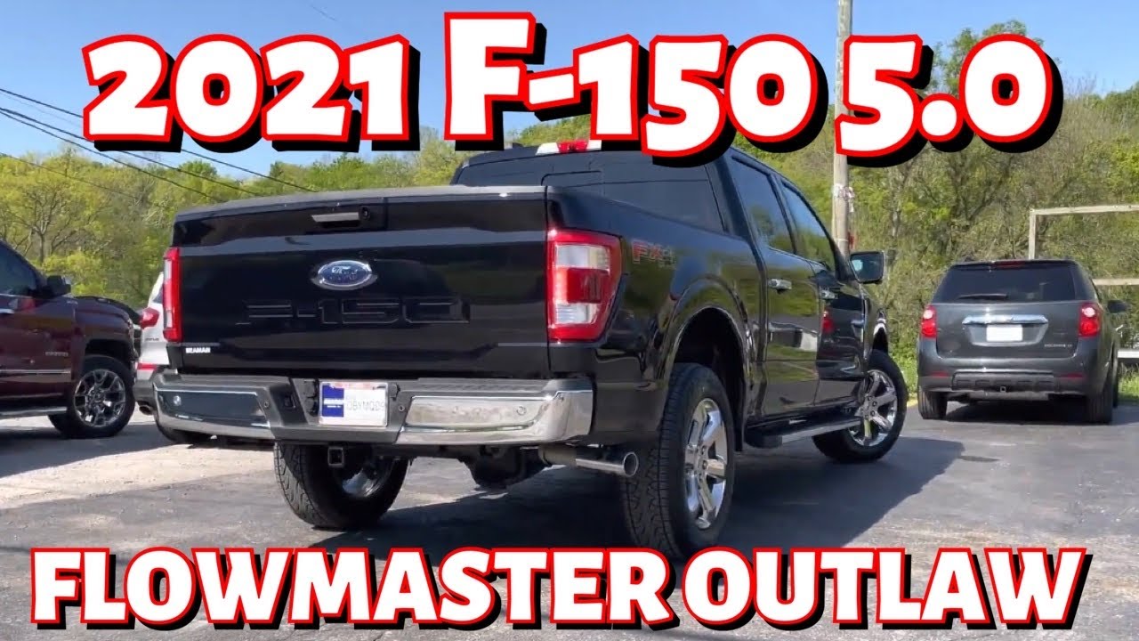 2021 Ford F 150 5.0L COYOTE V8 EXHAUST w/ FLOWMASTER OUTLAW!