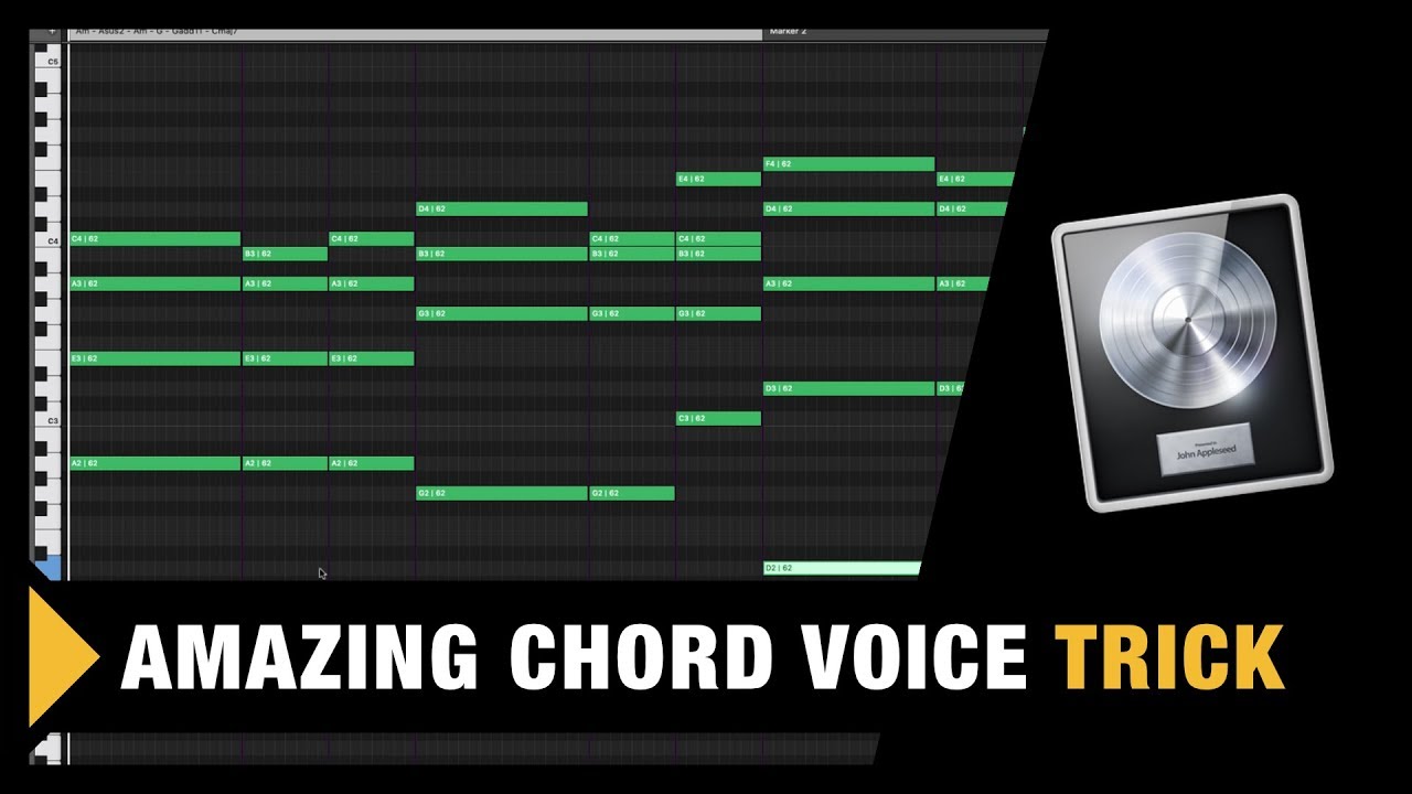 Chords Voice Separation Trick in Logic Pro X