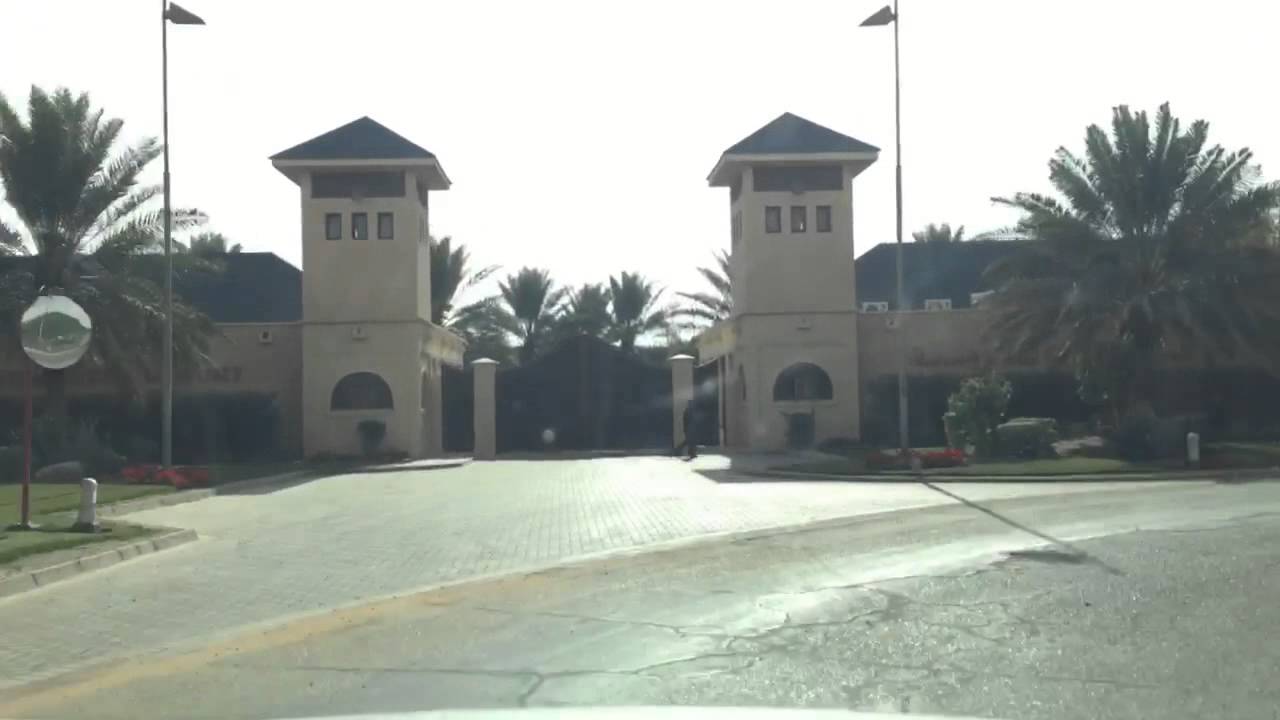 The entrance to Nofa golf club in Riyadh.