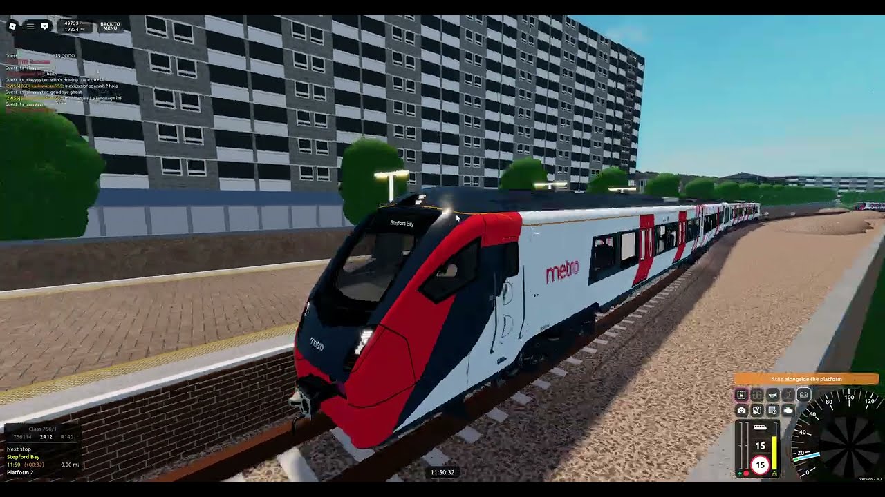 Roblox SCR v2.3.3 R140 Stepford Bay➡️Beechley (Class 756/1)