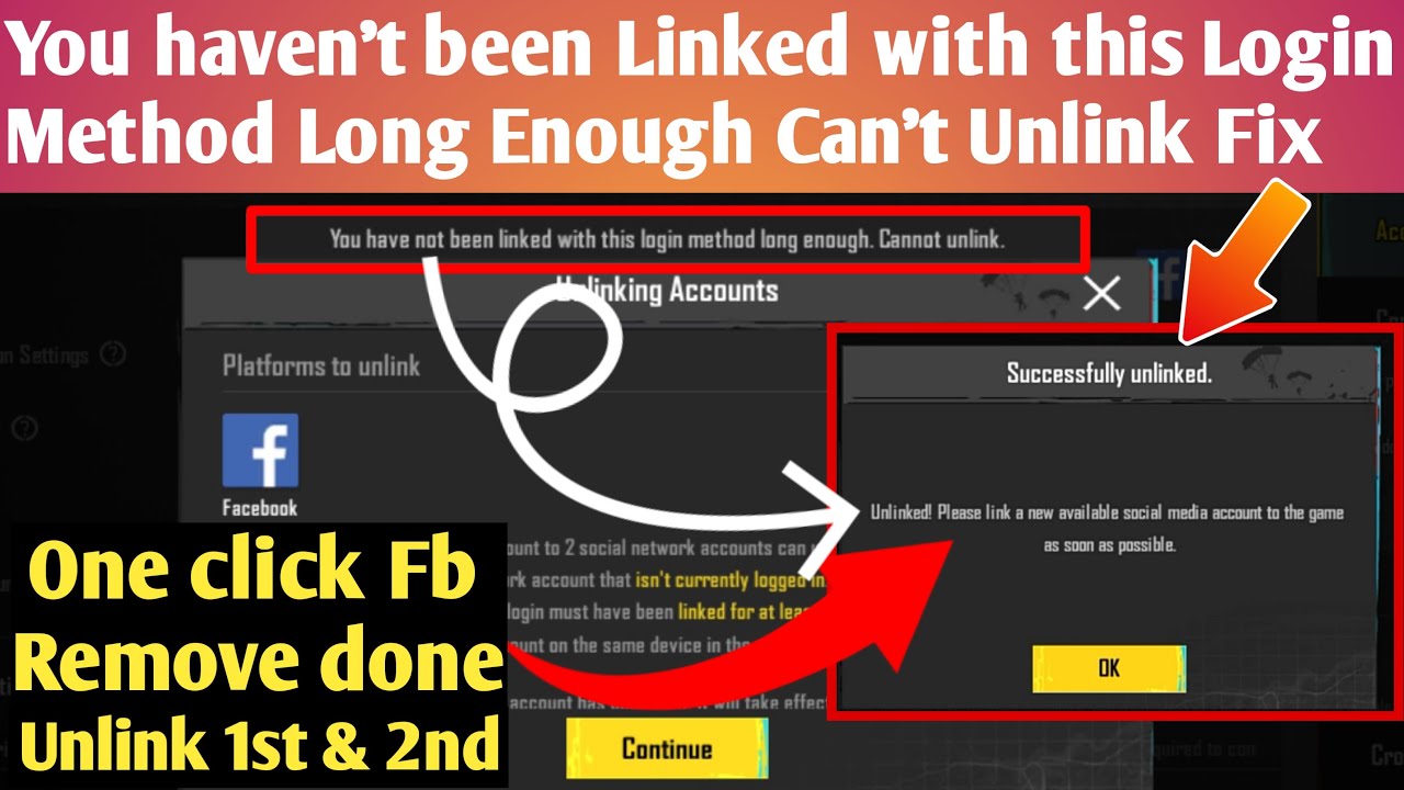 Unlink 1st & 2nd Linked Fb with one Click | Cannot Unlink Problem Fixed | Login Method not Enough