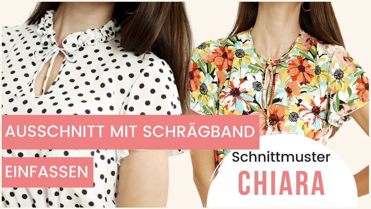 Ausschnitt mit Schrägband einfassen - Ausschnitt mit Schrägband nähen