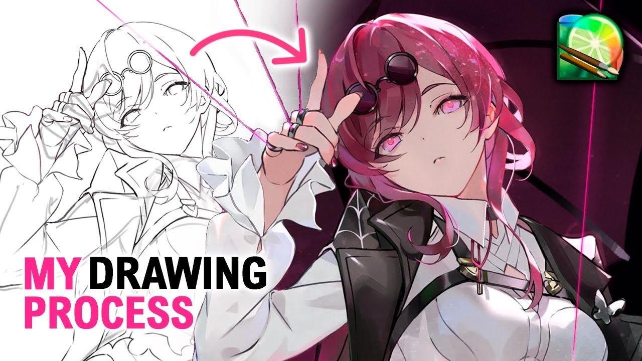 How I Draw in Paint Tool Sai! ✦ Kafka Honkai Star Rail Digital Art Process [Speedpaint]