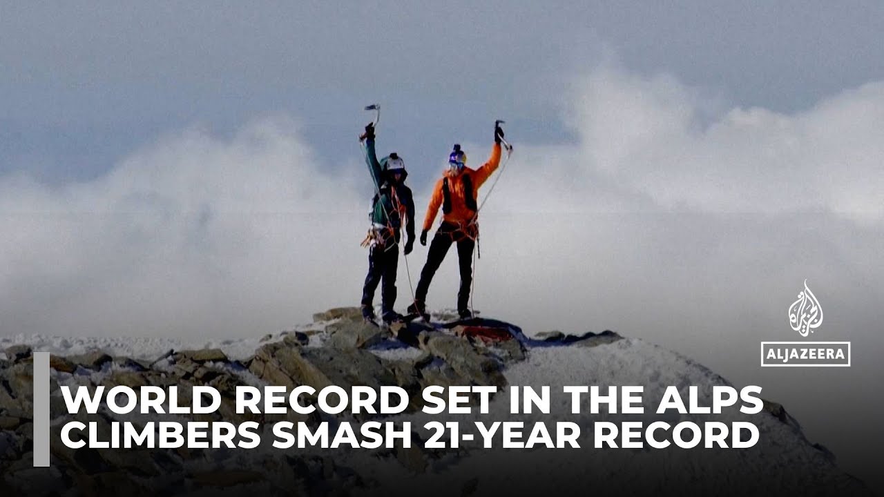Climbers smash 21-year Alps record with 15.5-hour triple north face ascent