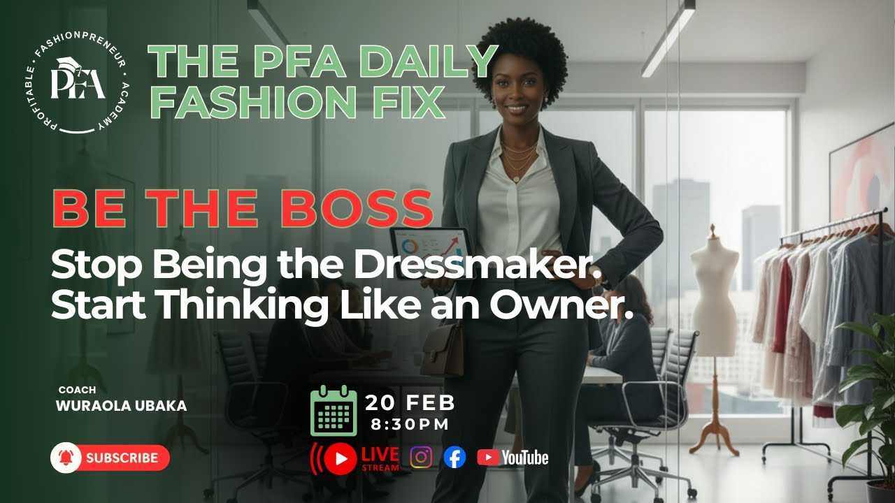 STOP BEING THE DRESSMAKER AND START THINKING LIKE AN OWNER