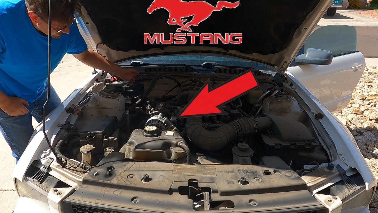 Замена генератора и ремня Ford Mustang 2007 года
