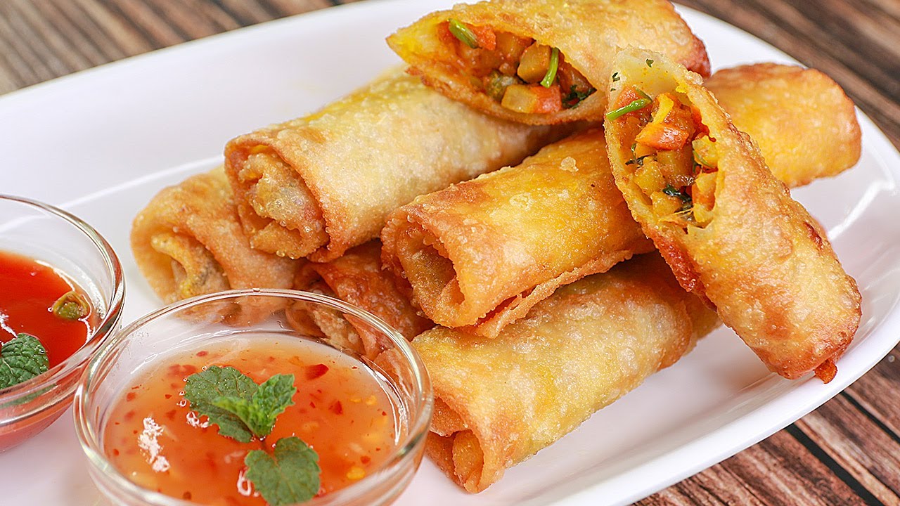 Crispy Vegetable Spring Rolls | Vegetable Roll Recipe | Easy Snacks Recipe | Toasted
