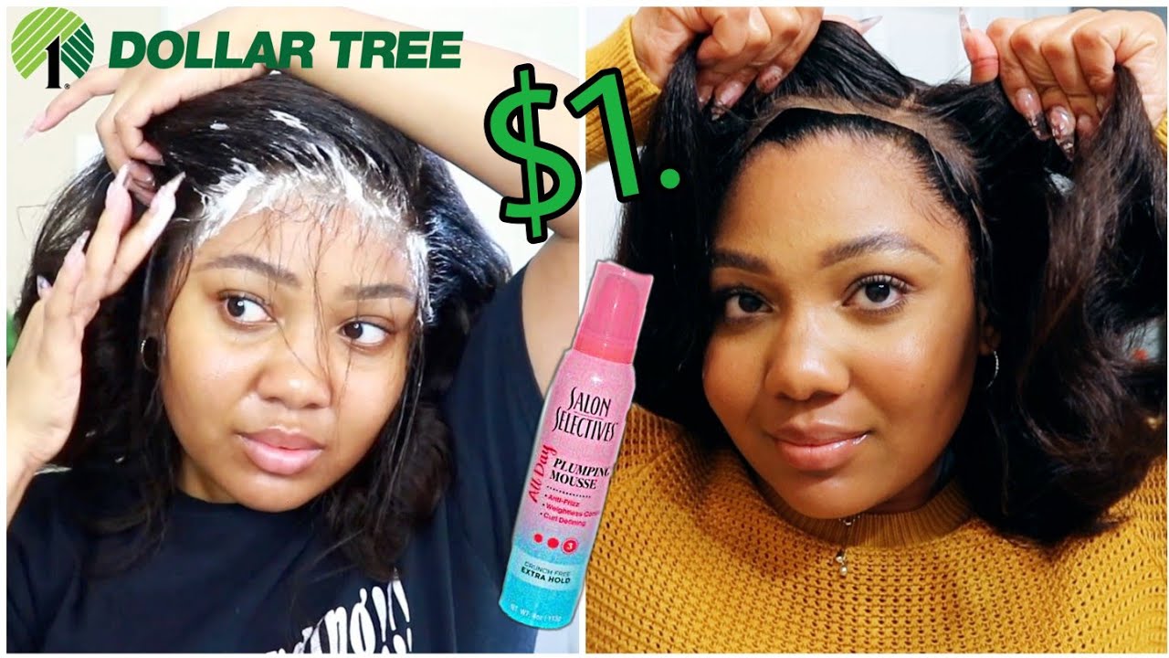 *game changer* DOLLAR TREE Only Glueless Wig Install Challenge feat. WowAfrican