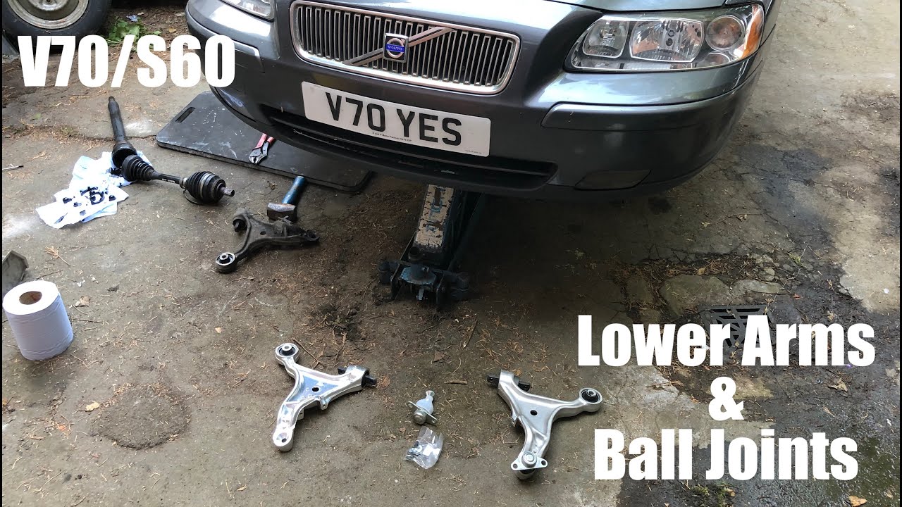 Volvo V70 S60 P2 How to replace the lower arms and ball joints - Removal guide DIY XC70