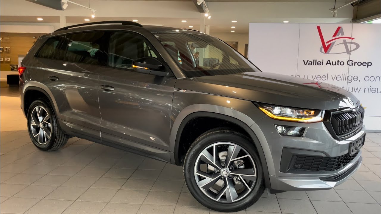 Skoda NEW Kodiaq 2023 Sportline in 4K Graphite Grey 19 Inch Triglav Walk around & detail inside