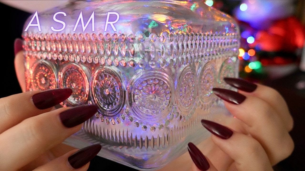 ASMR Textured Glass Tapping & Scratching (No Talking) ASMR for sleep