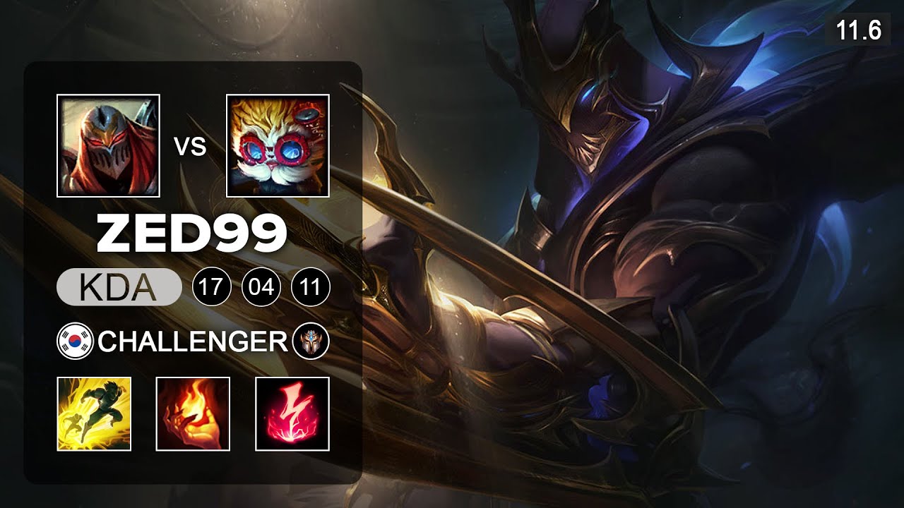 ZED99 Zed Mid vs Heimerdinger - KR Challenger Patch 11.6