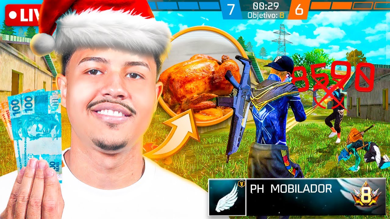 💙 JOGANDO APOSTADO ATÉ COMPRAR UM PERU! ft. SPRITE FF 🥶💙 FREE FIRE AO VIVO 💙 PHZIN FF