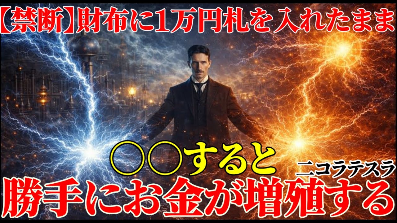 【二コラ・テスラ】【禁断】財布に1万円札を入れたまま○○すると勝手にお金が増殖する。｜周波数｜名言｜偉人｜成功哲学｜人生