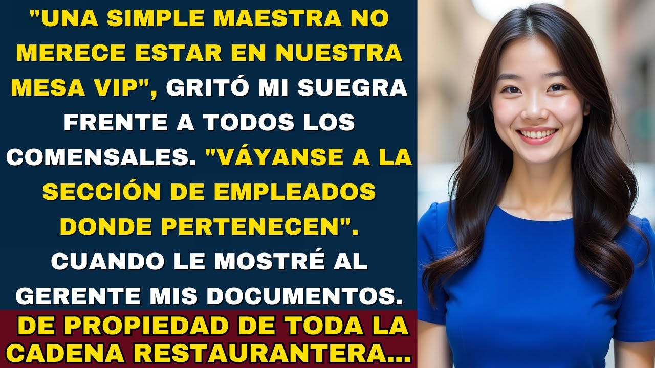 Mi Suegra Me Humilló en Público, Pero No Sabía Que Yo Era La Dueña de Su Restaurante Favorito