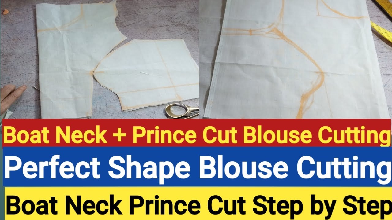 Boat Neck & Prince Cut Blouse Cutting | Easy Step-by-Step Blouse Cutting Tutorial