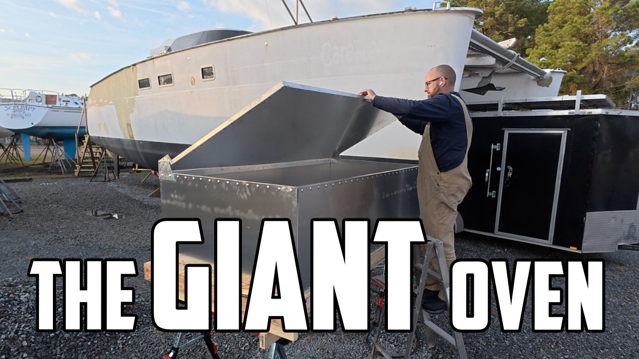 ⛵️ Thermoforming thick acrylic windows for our hurricane-damaged catamaran, part 1. Ep 668