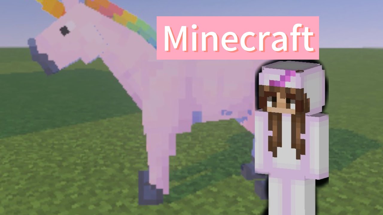 Building a unicorn house in Minecraft