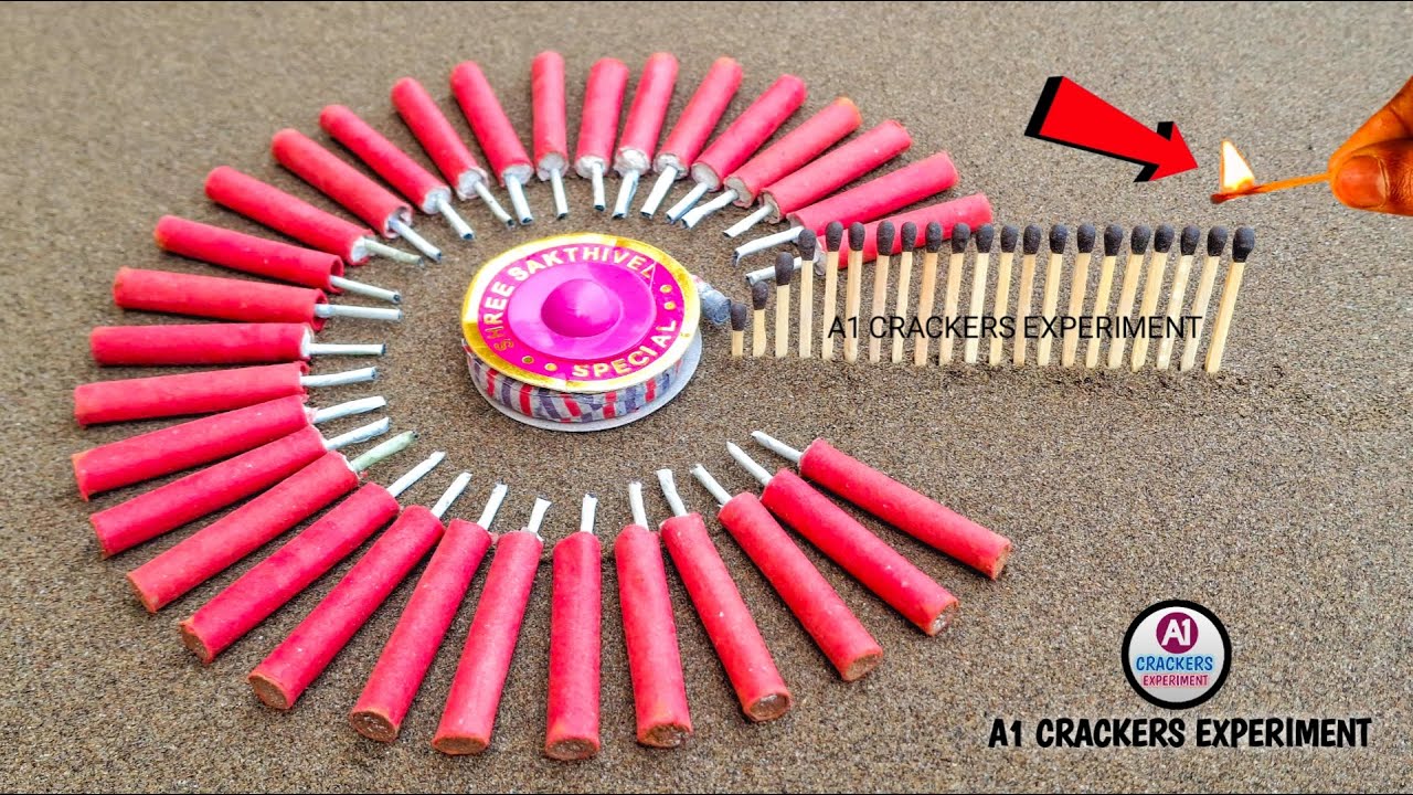 Lots Of Diwali Bijali Crackers And Shree Sakthivel Chakkar Vs Matchstick Chain Reaction Dominos 😱|
