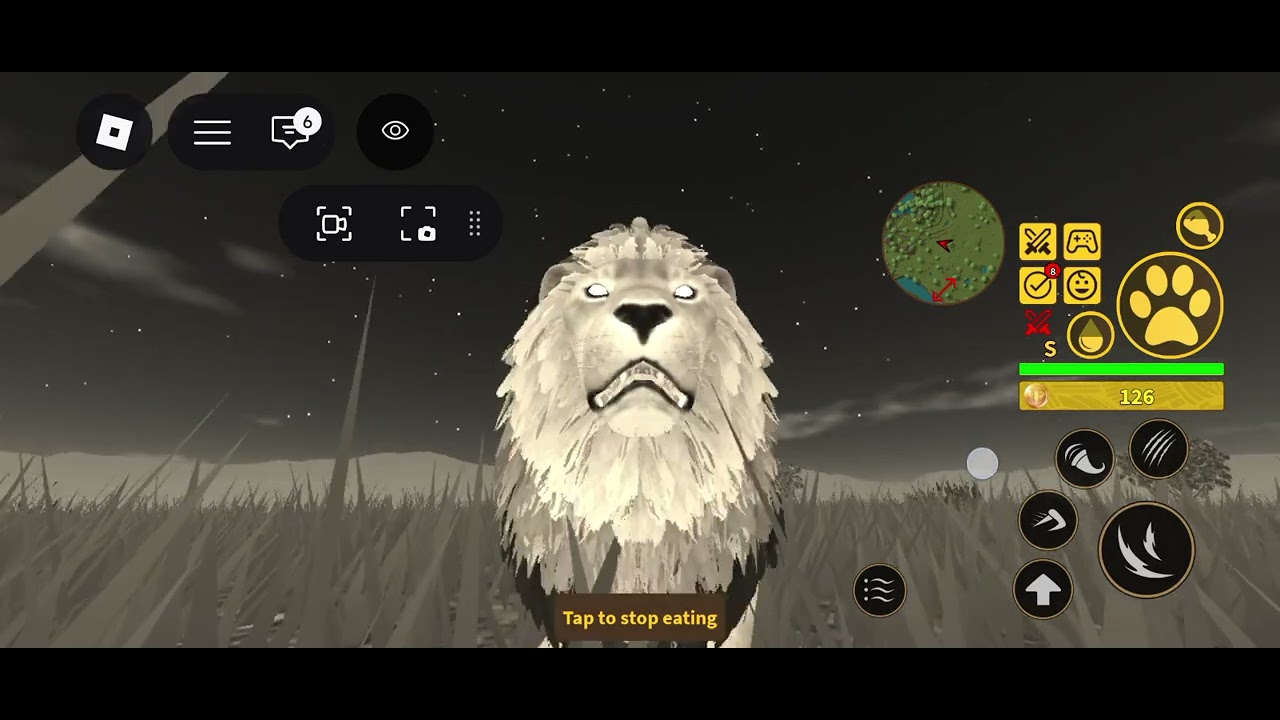 Playing as lion 🦁 in new update Savannah life Roblox 😁😎