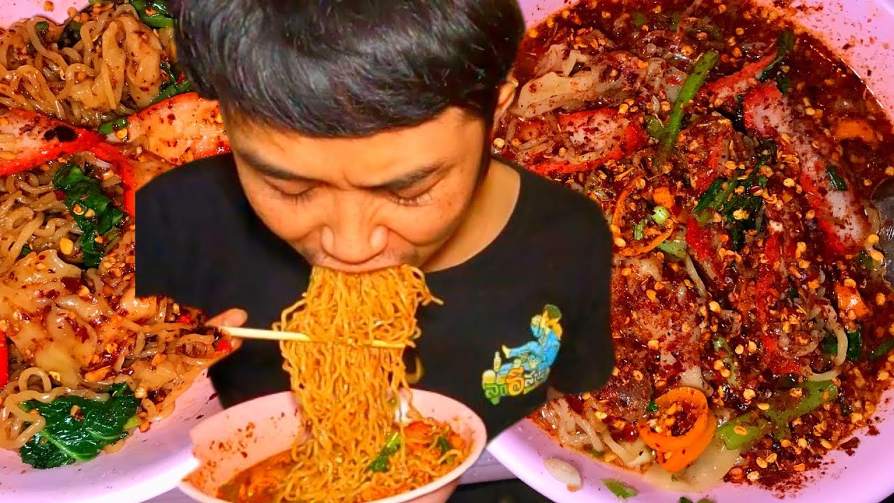 บะหมี่เกี๊ยวชายสี่เผ็ดๆดังที่สุดขอนแก่น คนลาวยังขี่รถมากิน ต่อบ้านพี่ในขอนแก่น ผัดฉ่าปลาคัง