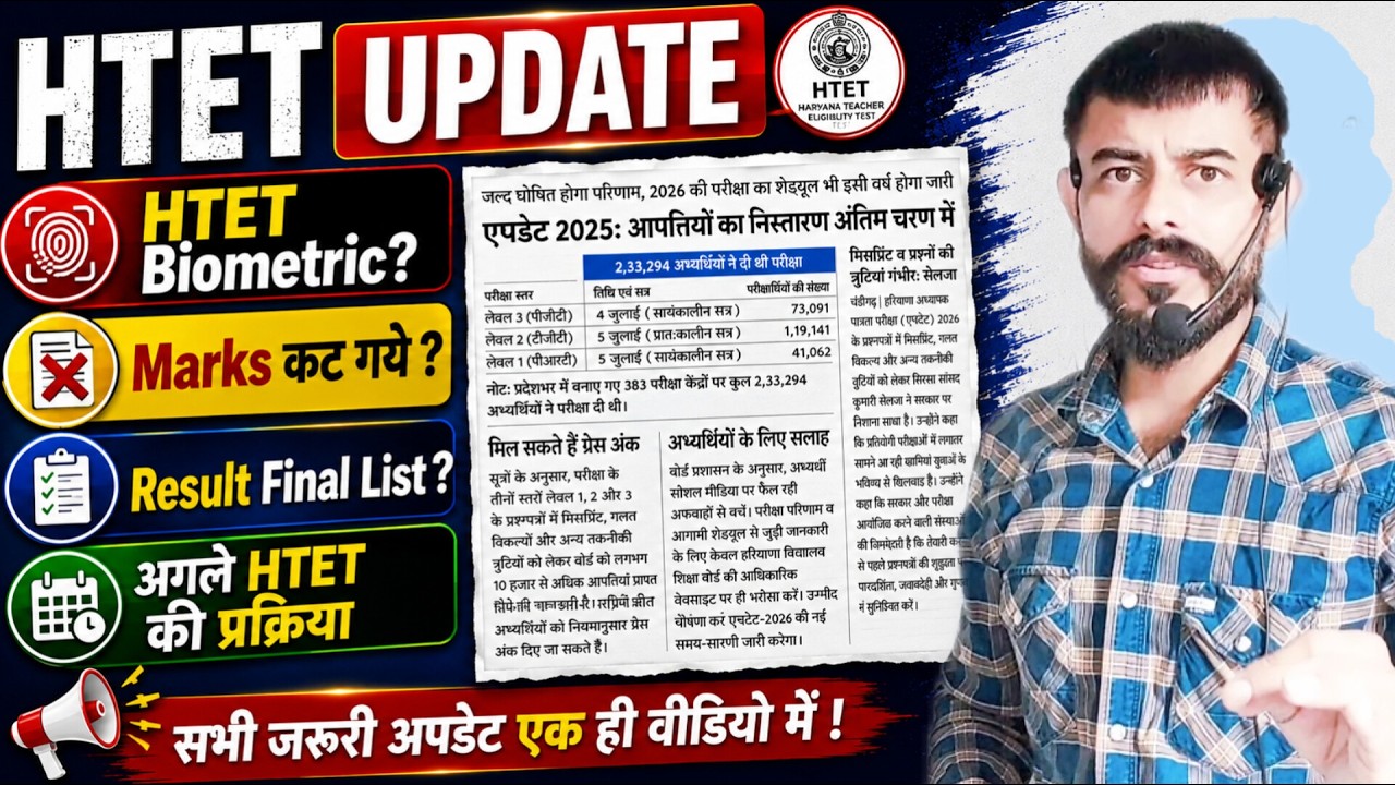 HTET Result Update in Newspaper 📰🔥 | HTET Result Latest News | Official Update | HTET 2026