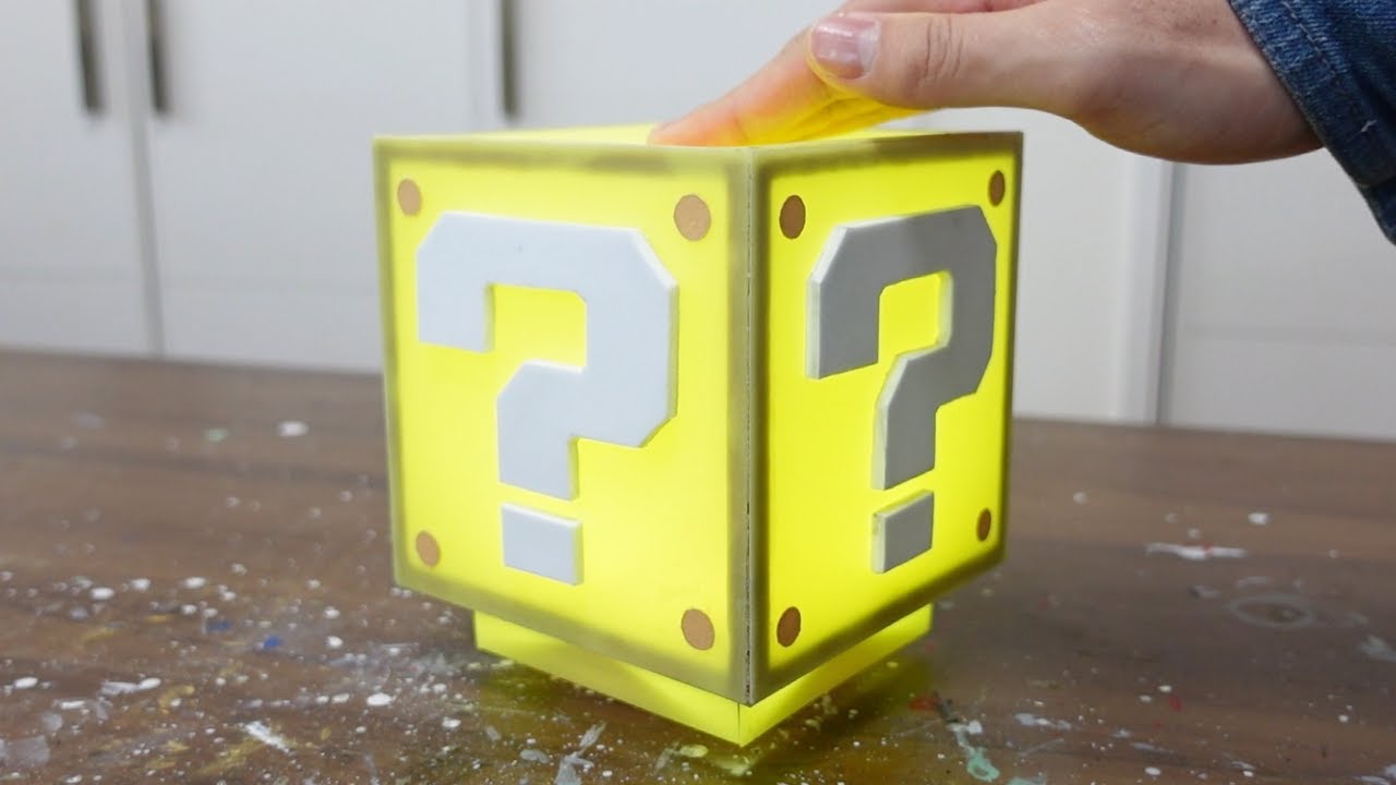 【100均工作】光る！ハテナブロック作ってみた『ザ・スーパーマリオブラザーズ・ムービー』How to Make question block『The Super Mario Bros. Movie』