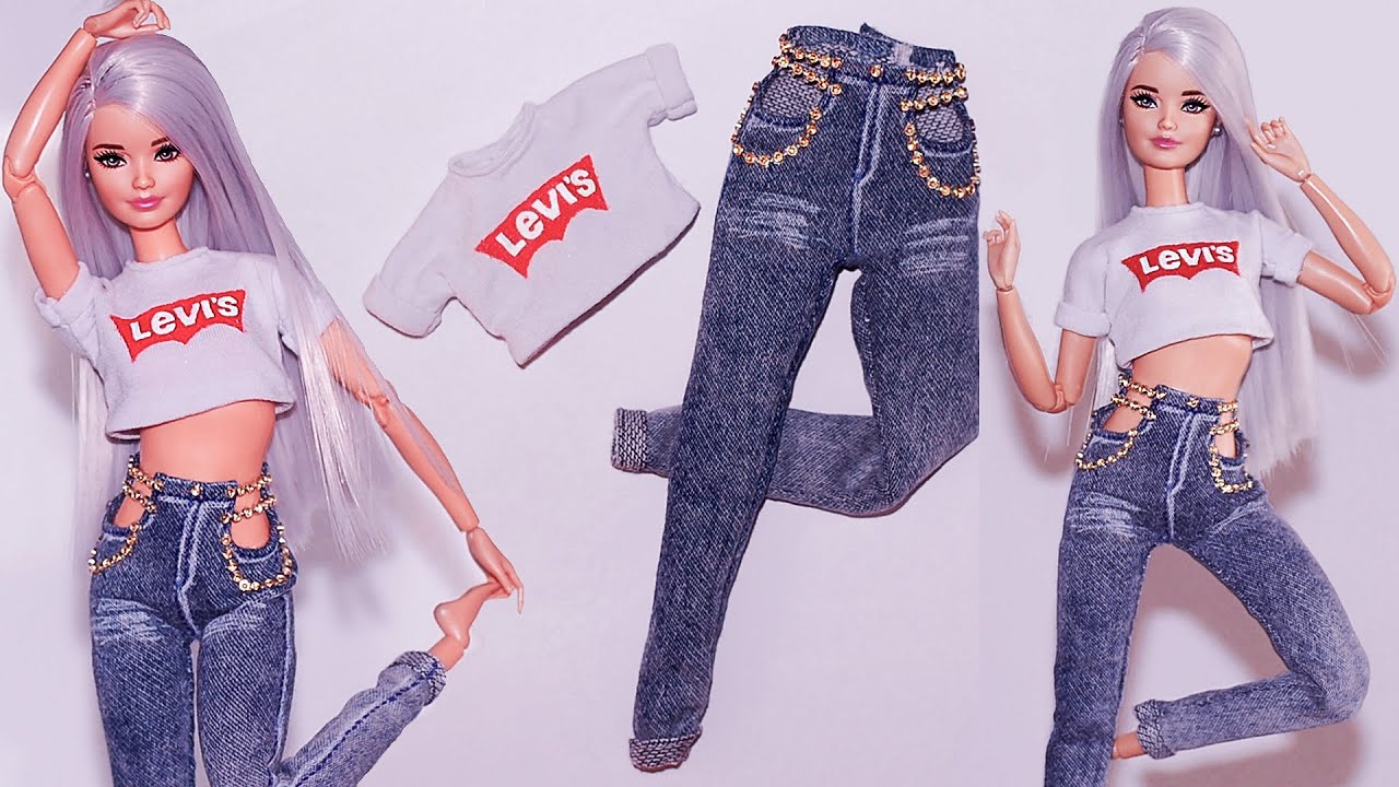 Barbie DIY Tutorial: Create Your Own Stylish Jeans ♡ Levi's for Your Doll Collection