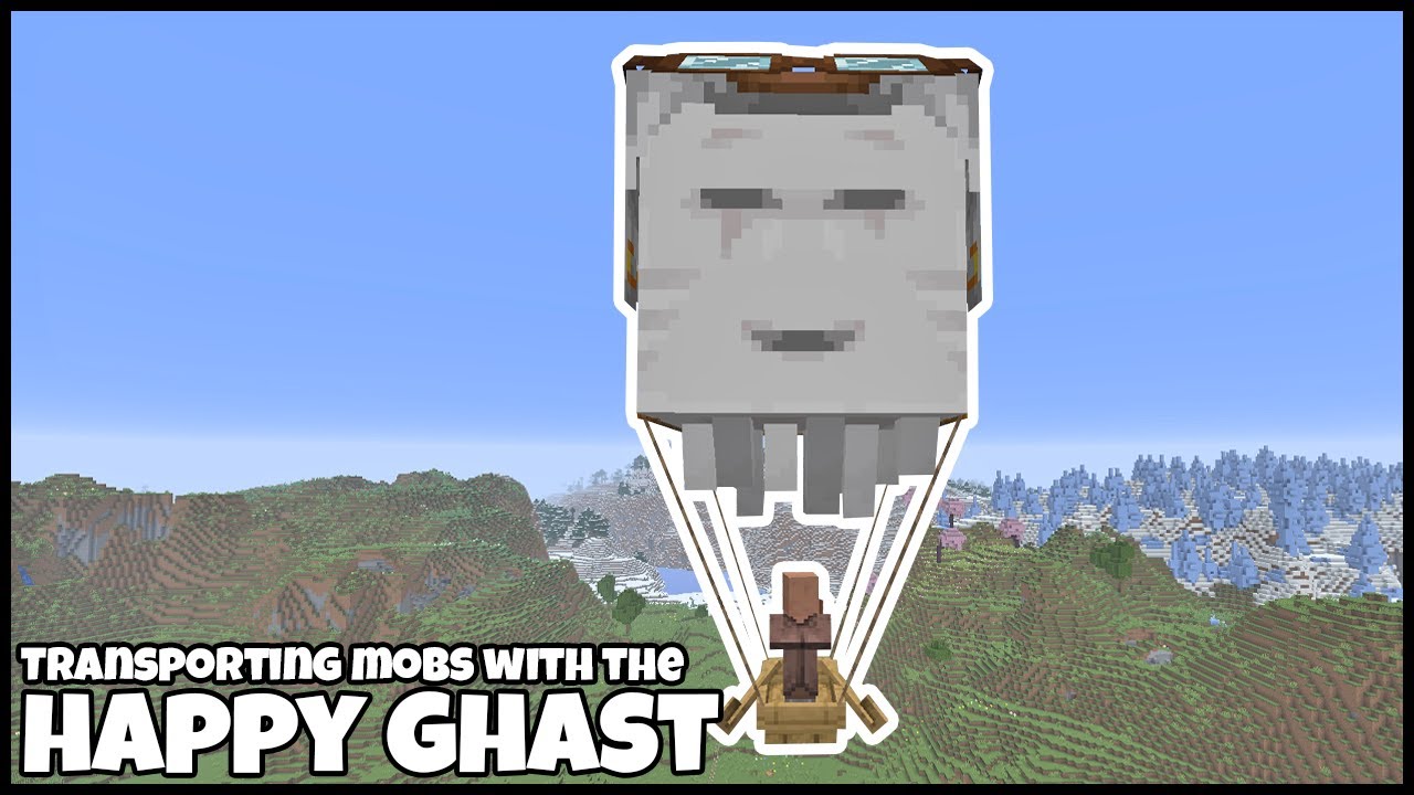 How To Transport Mobs Using The HAPPY GHAST In MINECRAFT 1.21.6