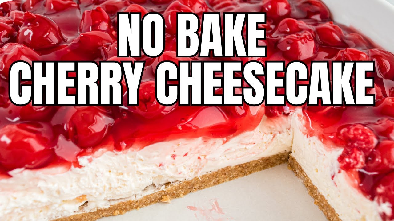 Easy No Bake Cherry Cheesecake Recipe - Classic Recipe with Cool Whip