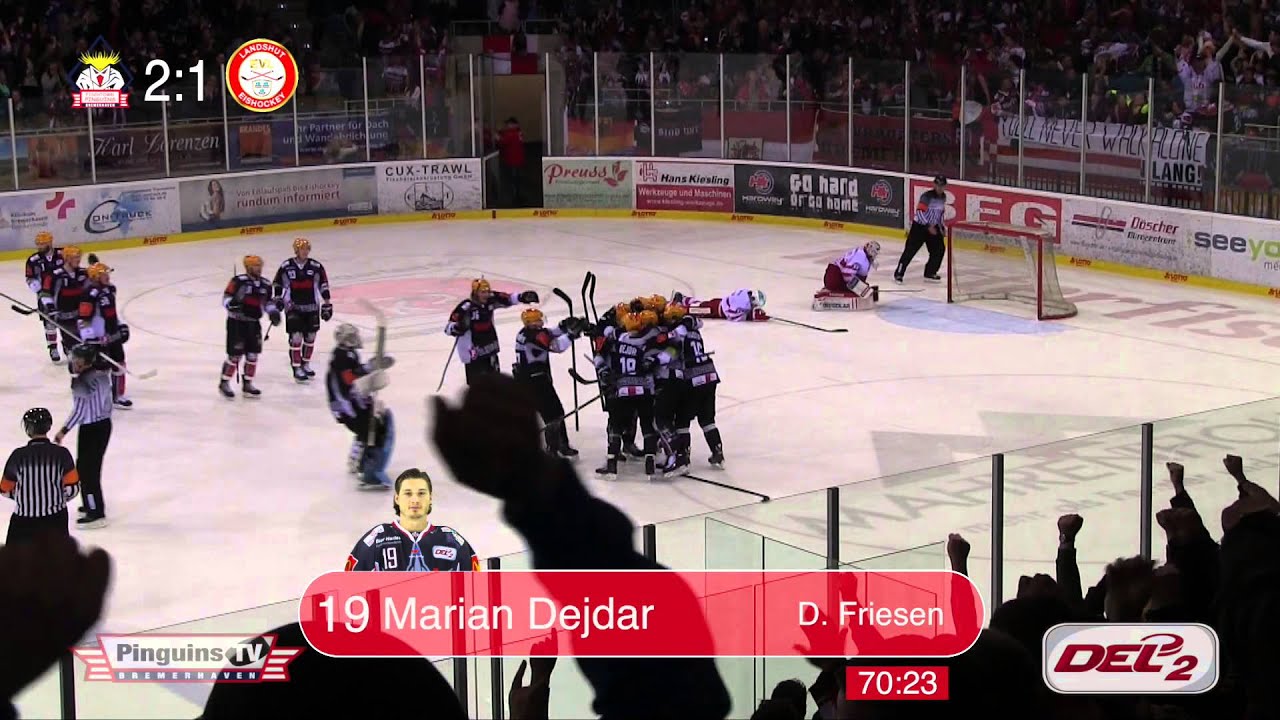 Spielbericht Fischtown Pinguins vs. EVL Landshut Eishockey 2:1 vom 11.04.2014