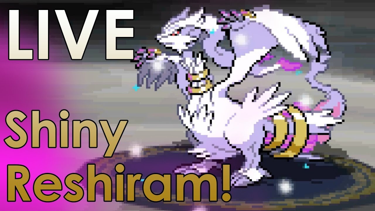 LIVE Shiny Reshiram after 1407 RAs in Pokémon Black!