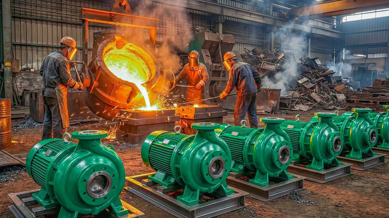 Incredible Factory Process: Turning Waste Metal Into Powerful Water Pumps