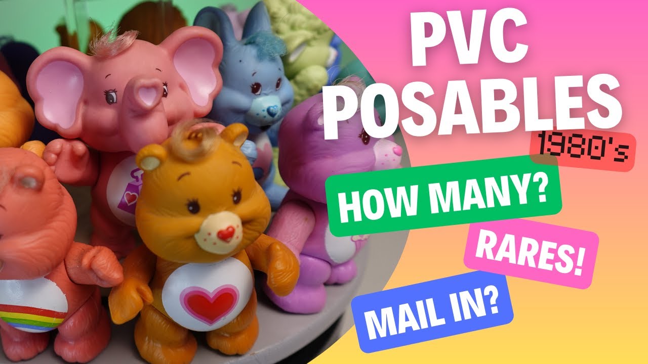 Care Bears PVC Poseable Figures 1980's