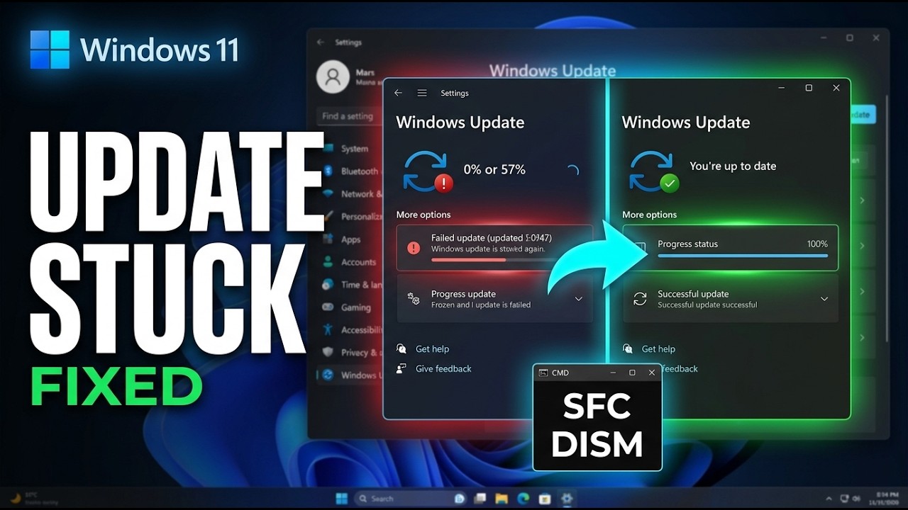 How to Fix Windows 11 Update Stuck or Failing to Install Updates (Step-by-Step Guide)