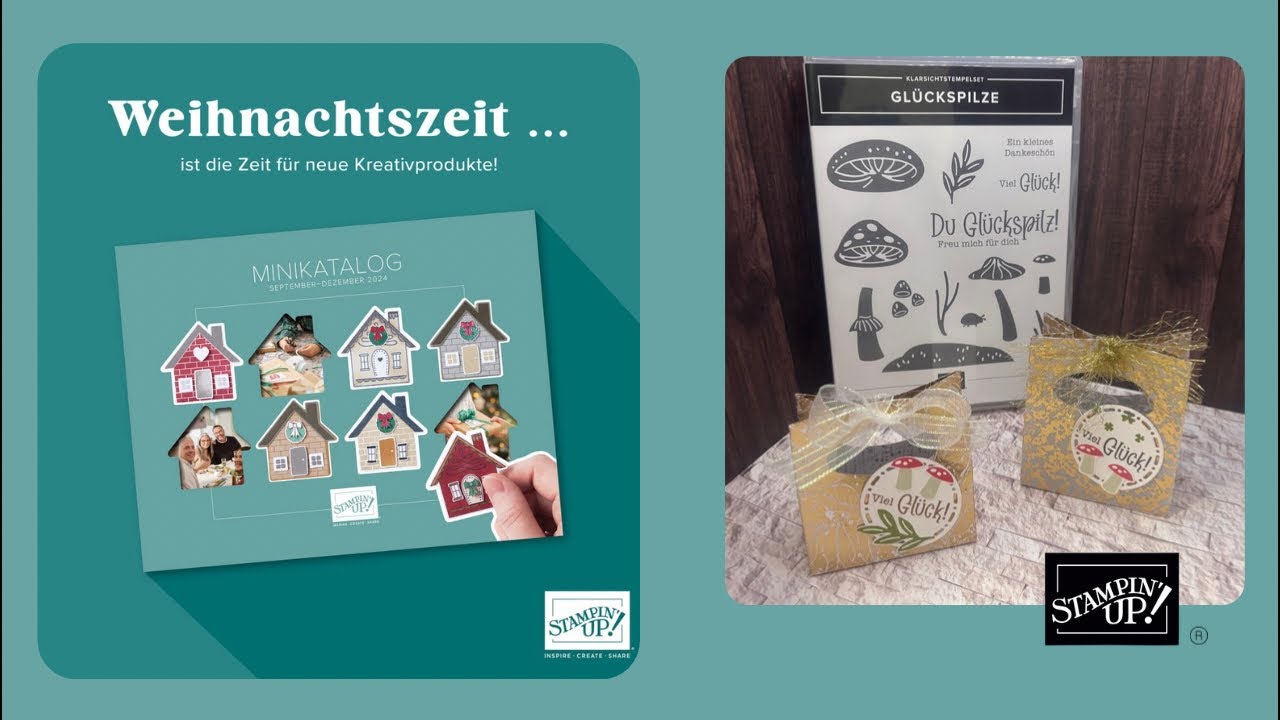Tischdeko in Form von kleinen Tüten für Silvester mit Glückspilze von Stampin‘ Up!® | Anleitung