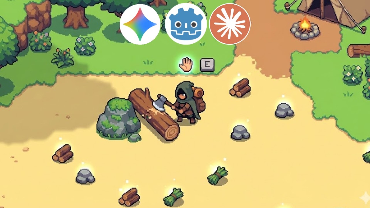Criei um jogo na Godot SEM ser dev… só com IA 🤯