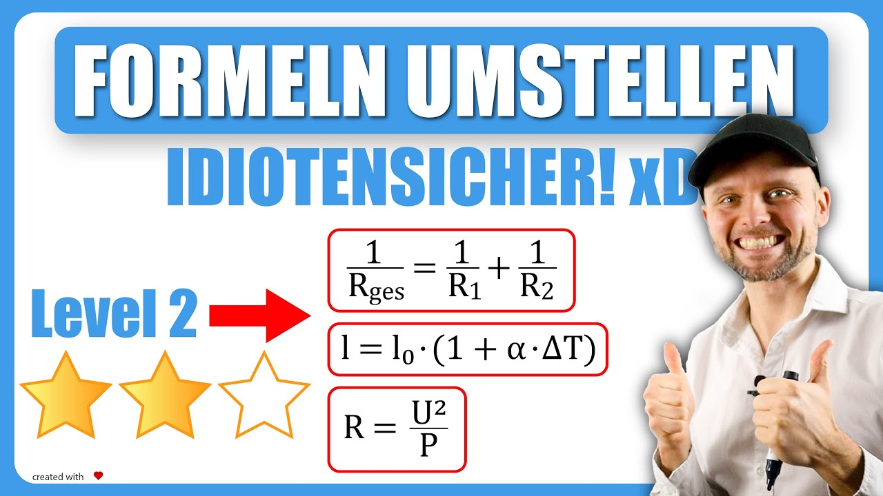 Formeln umstellen - IDIOTENSICHER! xD - Level 2 von 3