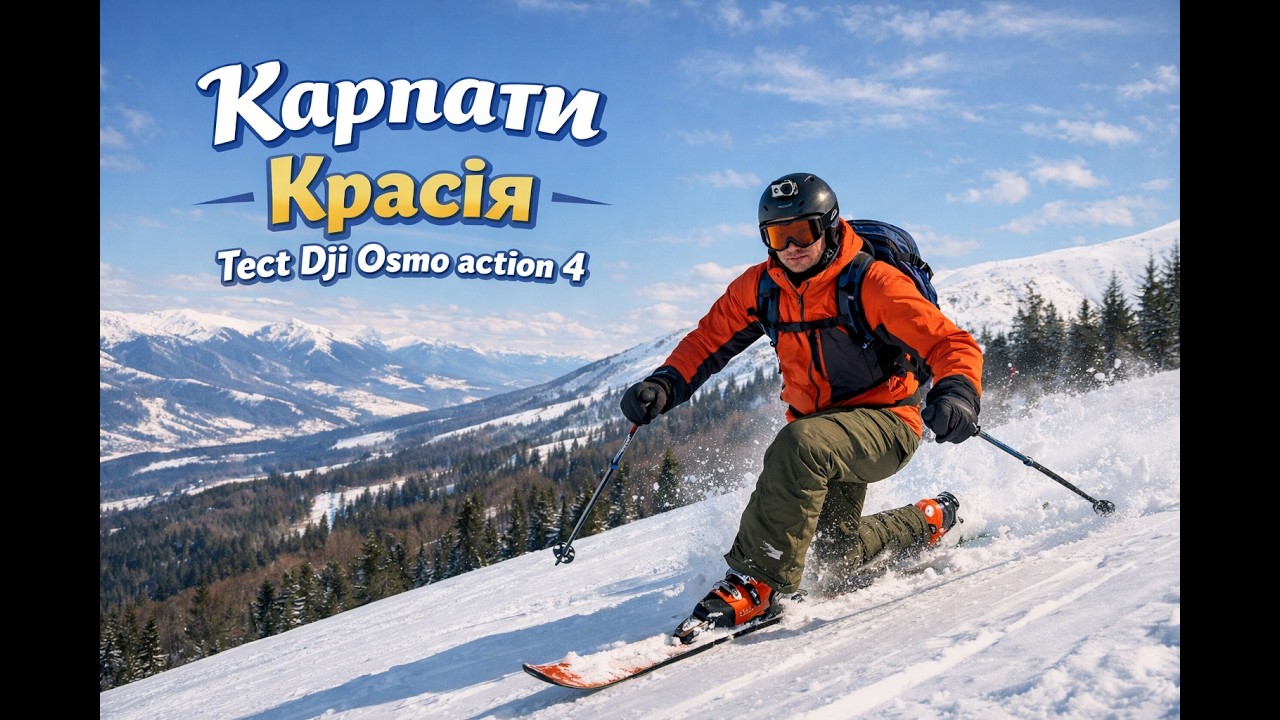 🔥Телемарк на Красії | Тест DJI Osmo Action 4 в Карпатах