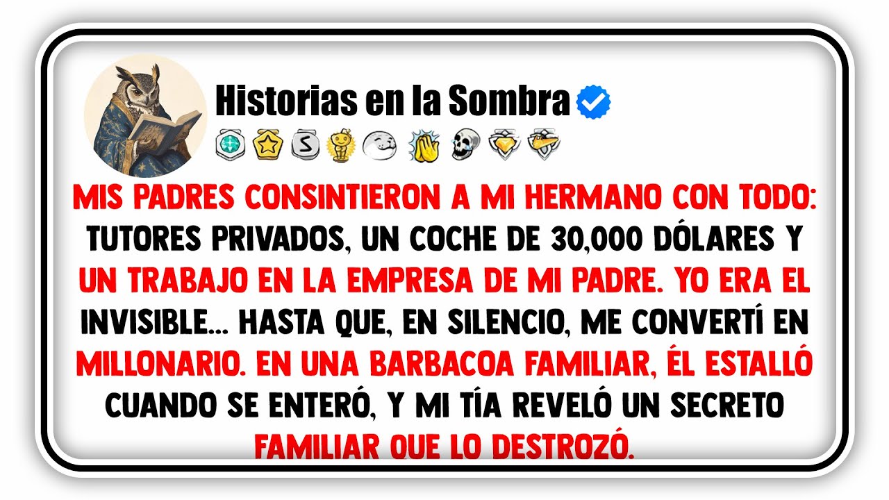 Mis padres consintieron a mi hermano con todo: tutores privados, un coche de 30,000 dólares y un...