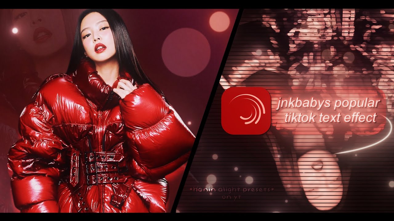 Jnkbabys popular tiktok text effect tutorial (+preset) on Alightmotion | •hanin alight presets•